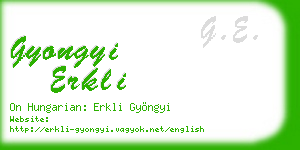 gyongyi erkli business card