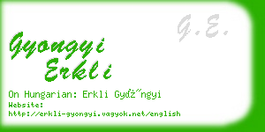 gyongyi erkli business card